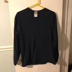 Navy blue long sleeve with front pocket